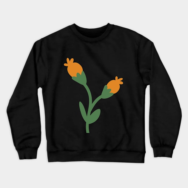 Flower yellow Crewneck Sweatshirt by Jackys Design Room